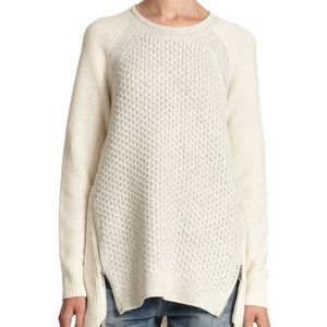 Rebecca Taylor Oversized Side Zipper Sweater